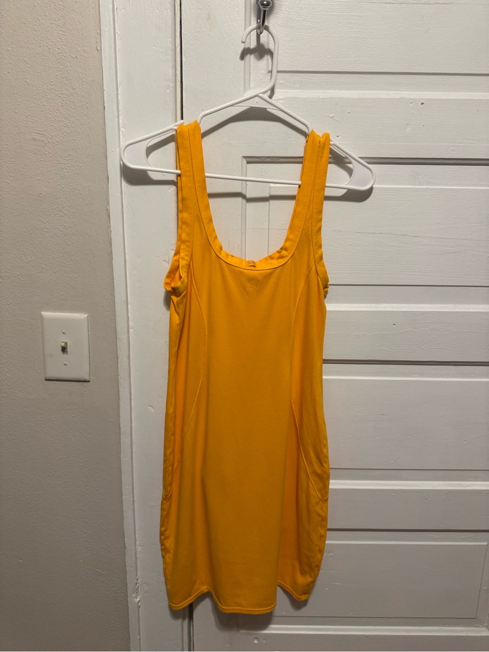 YITTY Bright Yellow Scoop Neck Tank Dress